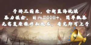 手游三国杀最新蓝海玩法,简单粗暴,无需复杂的操作和技术,看完即可上手-创客聚集地