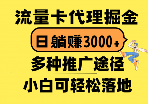 流量卡代理掘金，日躺赚3000+，首码平台变现更暴力，多种推广途径，新…-创客聚集地