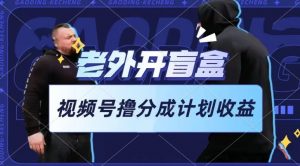 老外开盲盒视频,撸视频号分成计划收益,每天只需一小时,新手小白轻松上手-创客聚集地