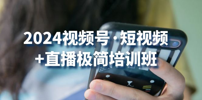 2024视频号短视频+直播极简培训班：抓住视频号风口，流量红利-创客聚集地