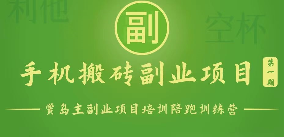 手机搬砖小副业项目训练营1.0，能用手机做的简单小副业-创客聚集地