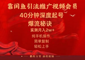 闲鱼暴力引流推广视频会员,能做到日入2W+,操作简单-创客聚集地