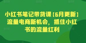 小红书笔记带货课【6月更新】流量电商新机会，抓住小红书的流量红利-创客聚集地