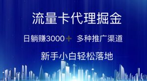 流量卡代理掘金 日躺赚3000+ 多种推广渠道 新手小白轻松落地-创客聚集地