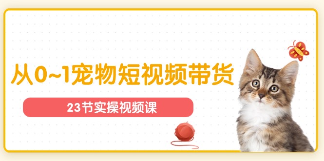 宠物行业从0~1宠物短视频带货实操课（23节课）-创客聚集地