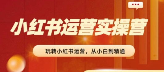 2024小红书运营实操营，​从入门到精通，完成从0~1~100-创客聚集地