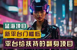 【蓝海项目】新平台无脑搬运,翻身项目 门槛低 小白也能轻松上手 日入500+-创客聚集地