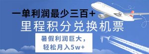 2024暑假利润空间巨大的里程积分兑换机票项目，每一单利润最少500-创客聚集地