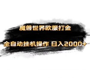 魔兽世界欧服最新玩法，单机日入1000+，矩阵操作，多开多得-创客聚集地
