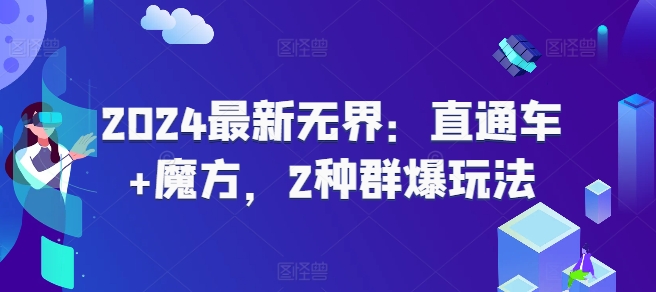 2024最新无界：直通车+魔方，2种群爆玩法-创客聚集地