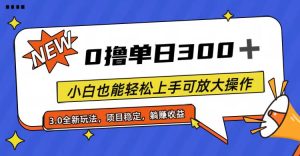 （11490期）全程0撸，单日300+，小白也能轻松上手可放大操作-创客聚集地
