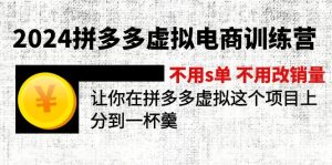 2024拼多多虚拟电商训练营 不用s单 不用改销量 在拼多多虚拟上分到一杯羹-创客聚集地