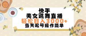 （11565期）快手美女跳舞直播，轻松日入3000+简单无脑-创客聚集地