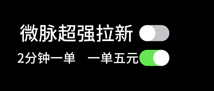 （11580期）微脉超强拉新， 两分钟1单， 一单利润5块，适合小白-创客聚集地