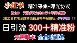 小红薯精准采集＋无限曝光＋真实笔记跳转微信，永不屏蔽（日引300＋精准粉）-创客聚集地