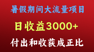 一天收益3000+，暑假期间， 这个项目才是真火-创客聚集地