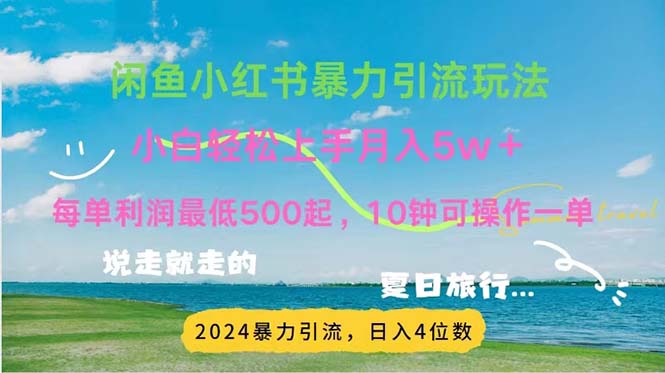 （11650期）2024暑假赚钱项目小红书咸鱼暴力引流，简单无脑操作，每单利润500+，…-创客聚集地
