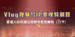 （11654期）Vlog 视频号IP变现特训营，普通人如何通过视频号变现赚钱（15节）-创客聚集地