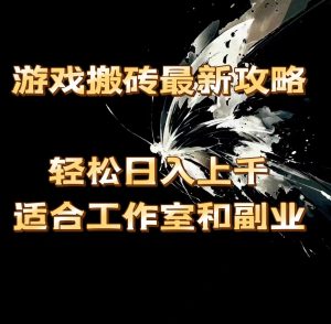 (11662期)游戏搬砖最新攻略,轻松日入上千,适合工作室和副业。-创客聚集地