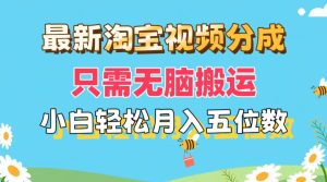 （11744期）最新淘宝视频分成，只需无脑搬运，小白也能轻松月入五位数，可矩阵批量…-创客聚集地