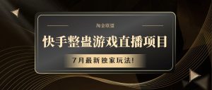 快手游戏整蛊直播项目 七月最新独家玩法-创客聚集地