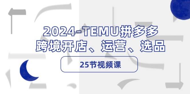 （12106期）2024-TEMU拼多多·跨境开店、运营、选品（25节视频课）-创客聚集地