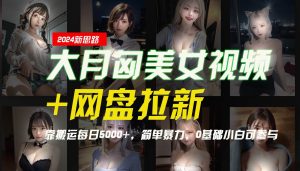 【新思路】大月匈美女视频+网盘拉新，靠搬运每日5000+，简单暴力，0基础小白可参与-创客聚集地