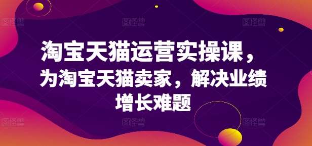 淘宝天猫运营实操课，为淘宝天猫卖家，解决业绩增长难题-创客聚集地