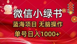 （12237期）微信小绿书，蓝海项目，无脑操作，一天十几分钟，单号日入1000+-创客聚集地