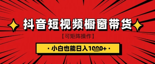 抖音短视频食品橱窗带货，小白轻松上手日入1k+【揭秘】-创客聚集地