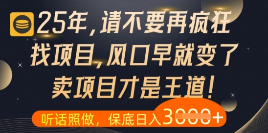 什么？25年你还在疯狂找项目做，醒醒吧，看完这些你全都懂了【揭秘】-创客聚集地