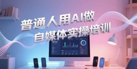 普通人用AI做自媒体实操培训，普通人一个人用ai做自媒体，视频制作、短视频引流、直播带货，轻松入门-创客聚集地