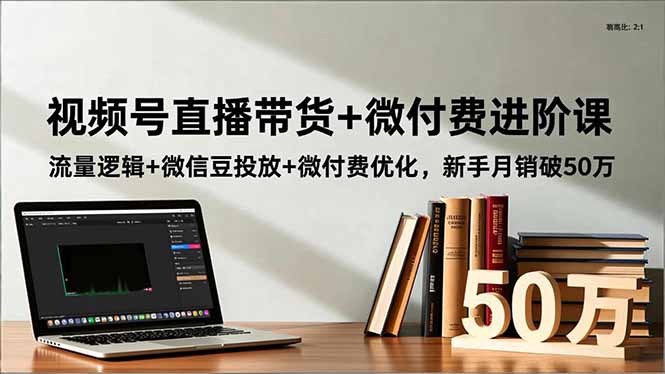 视频号直播带货+微付费进阶课：流量逻辑+微信豆投放+微付费优化，新手月销破50万-创客聚集地