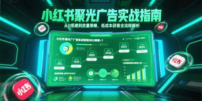 小红书聚光广告实战指南，从0搭建到放量策略，低成本获客全流程解析-创客聚集地