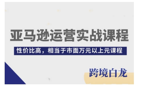 亚马逊运营实战课程，亚马逊从入门到精通，性价比高，相当于市面万元以上元课程-创客聚集地