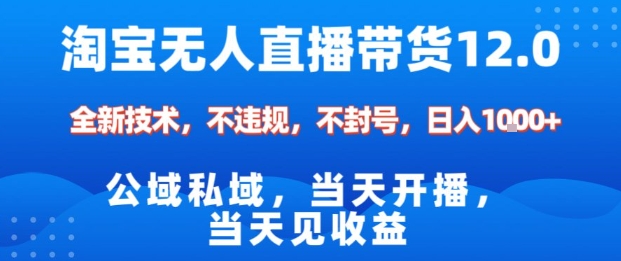 淘宝无人直播12.0，公域私域技术，不封号，不违规布局双十一流量风口，日入1k(独家技术)【揭秘】-创客聚集地