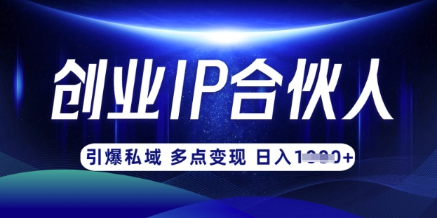 云帆·创业ip合伙人打造3.0，从0到1教你做网创，实现月入过W-创客聚集地