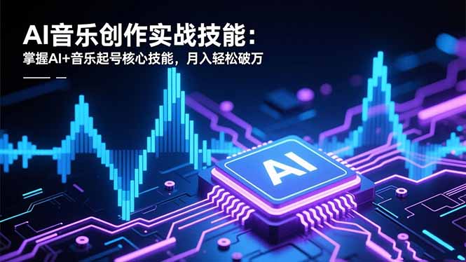 AI音乐创作实战技能：掌握AI+音乐起号核心技能，月入轻松破万-创客聚集地