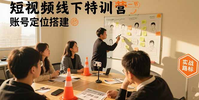 短视频线下特训营：账号定位搭建/口播号拍摄剪辑/直播间流量入口/变现实战-创客聚集地
