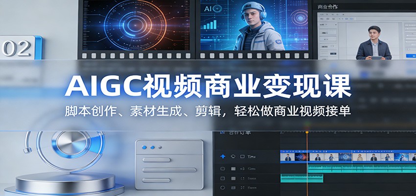 AIGC视频商业变现课：脚本创作、素材生成、剪辑，轻松做商业视频接单-创客聚集地