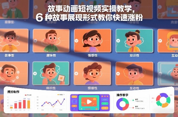 故事动画短视频实操教学，6种故事展现形式教你快速涨粉-创客聚集地