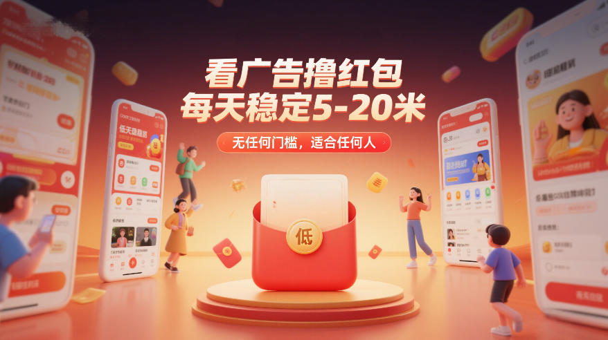 看广告撸红包,每天稳定5-20米,无任何门槛,适合任何人-创客聚集地