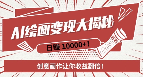 AI梦境绘画致富秘籍，复制粘贴，新手也能快速掌握，创意画作让你收益翻倍-创客聚集地