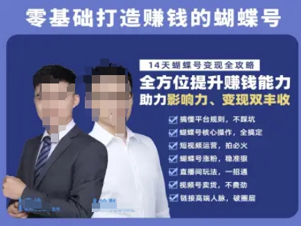 蝴蝶号专栏-视频号运营教程，零基础打造挣钱的蝴蝶号，14天蝴蝶号变现全攻略-创客聚集地