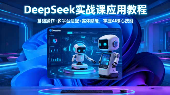 DeepSeek实战课应用教程、基础操作+多平台适配+实体赋能，掌握AI核心技能-创客聚集地