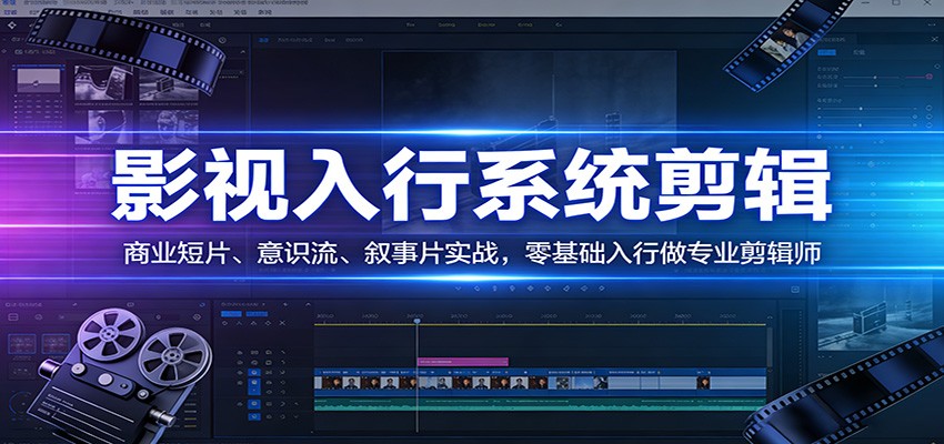 影视系统剪辑，商业短片、意识流、叙事片实战，零基础入行做专业剪辑师-创客聚集地