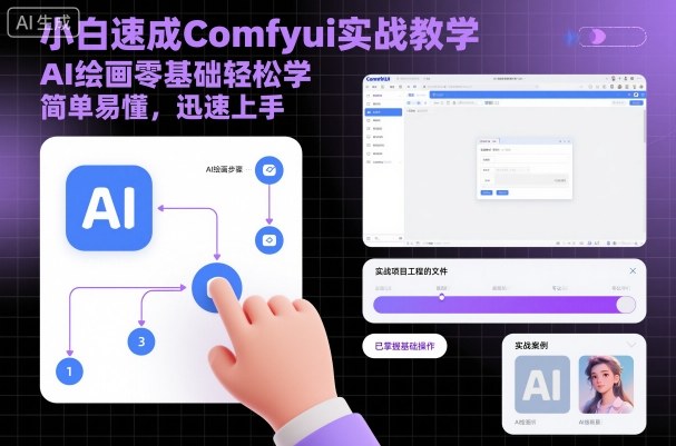 小白速成Comfyui实战教学，AI绘画零基础轻松学，简单易懂，迅速上手-创客聚集地