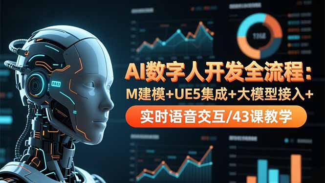 AI数字人开发全流程：M建模+UE5集成+大模型接入+实时语音交互/43课教学-创客聚集地