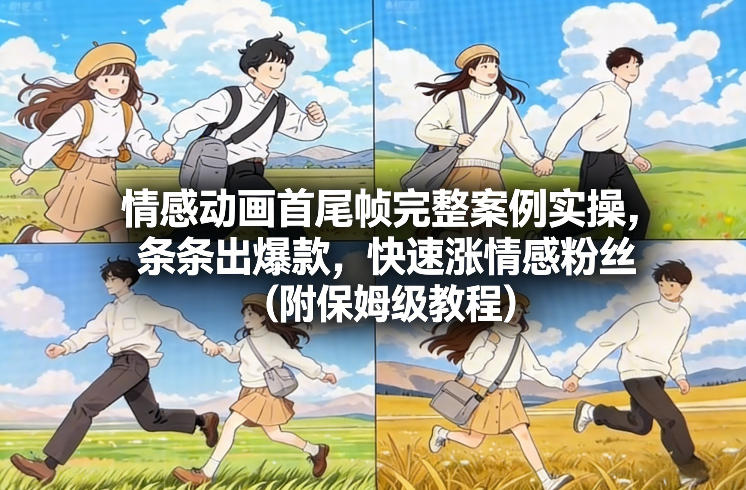 情感动画首尾帧完整案例实操，条条出爆款，快速涨情感粉丝(附保姆级教程)-创客聚集地