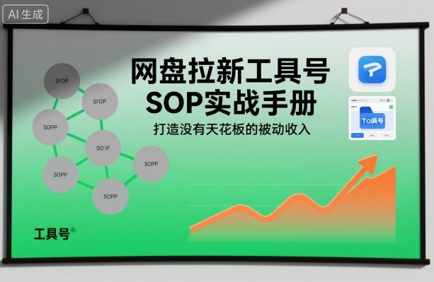 网盘拉新工具号SOP实战手册，打造没有天花板的被动收入-创客聚集地